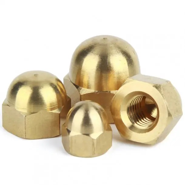 Kupfer Messing Din1587 Hex -Kuppelmuttern, Autoteile, OE Custom Nuts